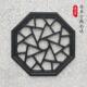 一体仿古墙面装 60新中式 八边透窗树脂中式 饰塑料窗花围墙立体挂件