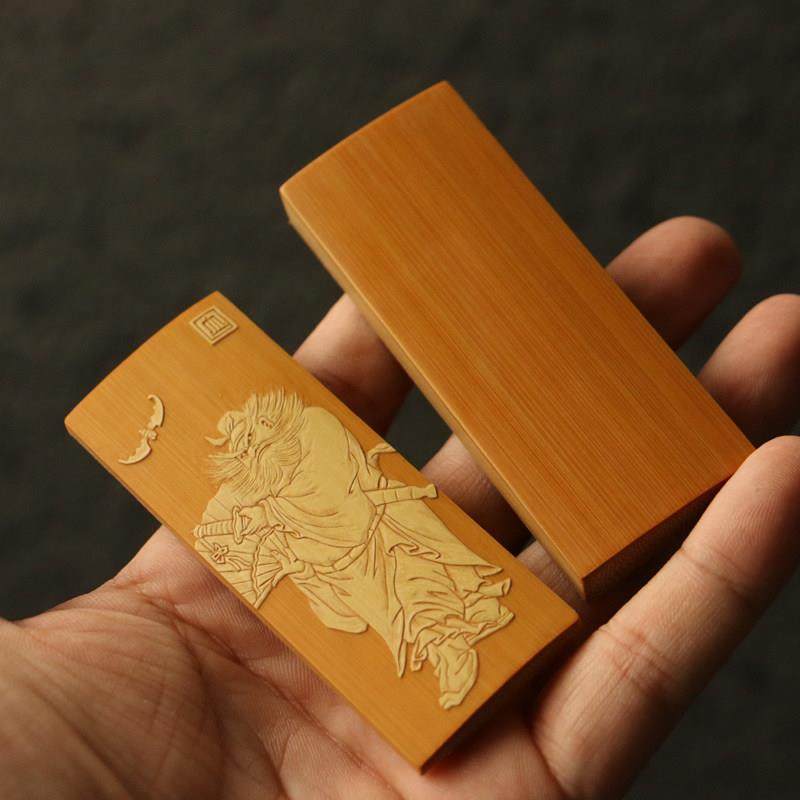 十几年老玉竹合青推盖东阳名家裘立刚本工精工留青雕刻牙签盒竹雕,特色手工艺,竹编/竹雕,淘宝优惠券,粉丝福利购,淘宝优惠卷