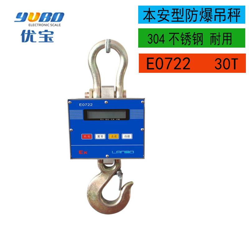 常州优宝防爆吊秤本安型吊钩称电子秤E0722吊磅30T化工药厂YOUBO