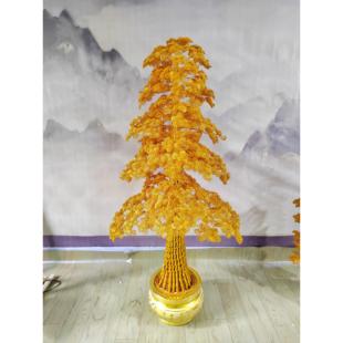 手工發(fā)財樹辦公室大氣招財擺件店鋪開業(yè)喬遷送禮大廳大型落地飾品