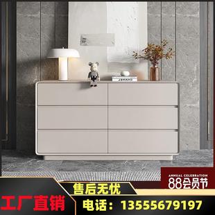 极简实木五斗柜六斗柜玄关柜储物柜餐边柜卧室收纳柜床尾直销 意式
