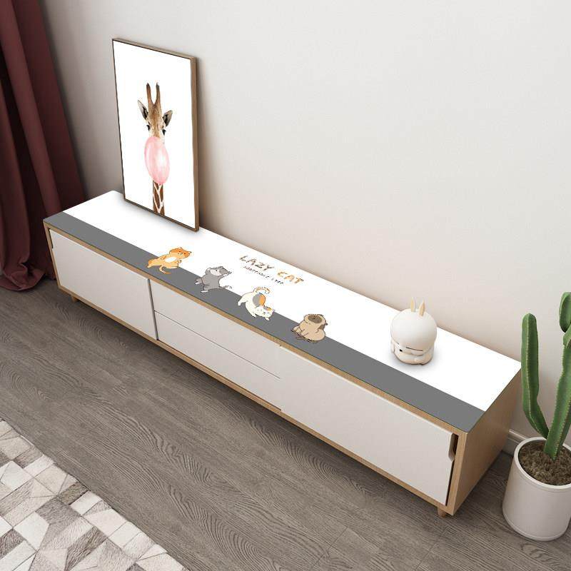 电视柜桌布pvc长方形家用卡通可爱少女心鞋边柜台面垫子台布加厚,居家布艺,桌布,淘宝优惠券,粉丝福利购,淘宝优惠卷