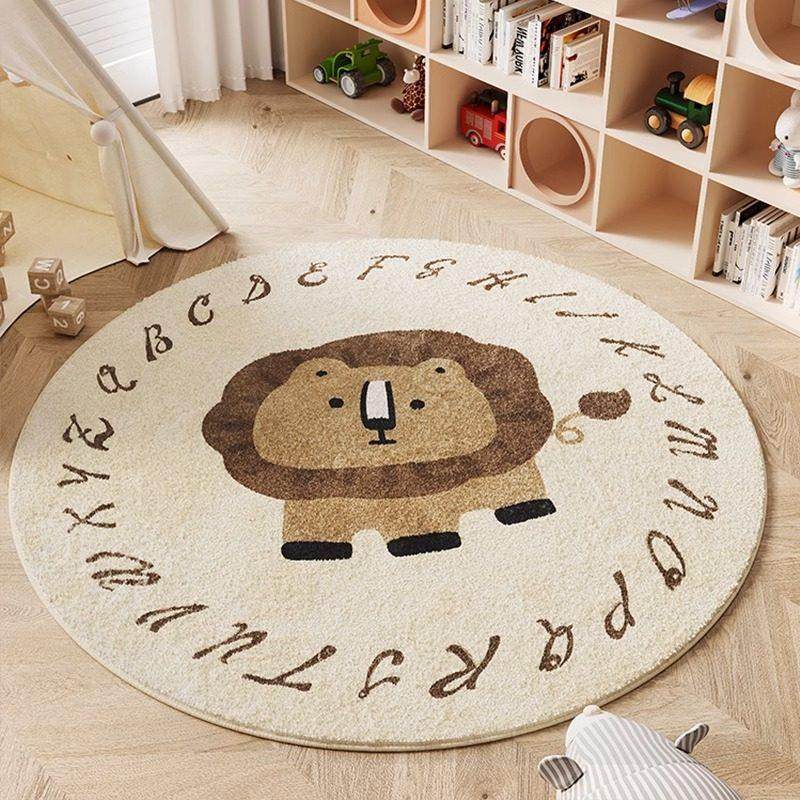 地毯圆形儿童阅读区爬爬垫宝宝床边地毯学习椅书房卧室转椅子地垫,居家布艺,地毯,淘宝优惠券,粉丝福利购,淘宝优惠卷