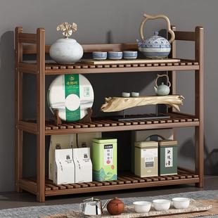 茶室茶叶置物架茶具装饰品摆件多层博古架现代简约茶桌面收纳层架