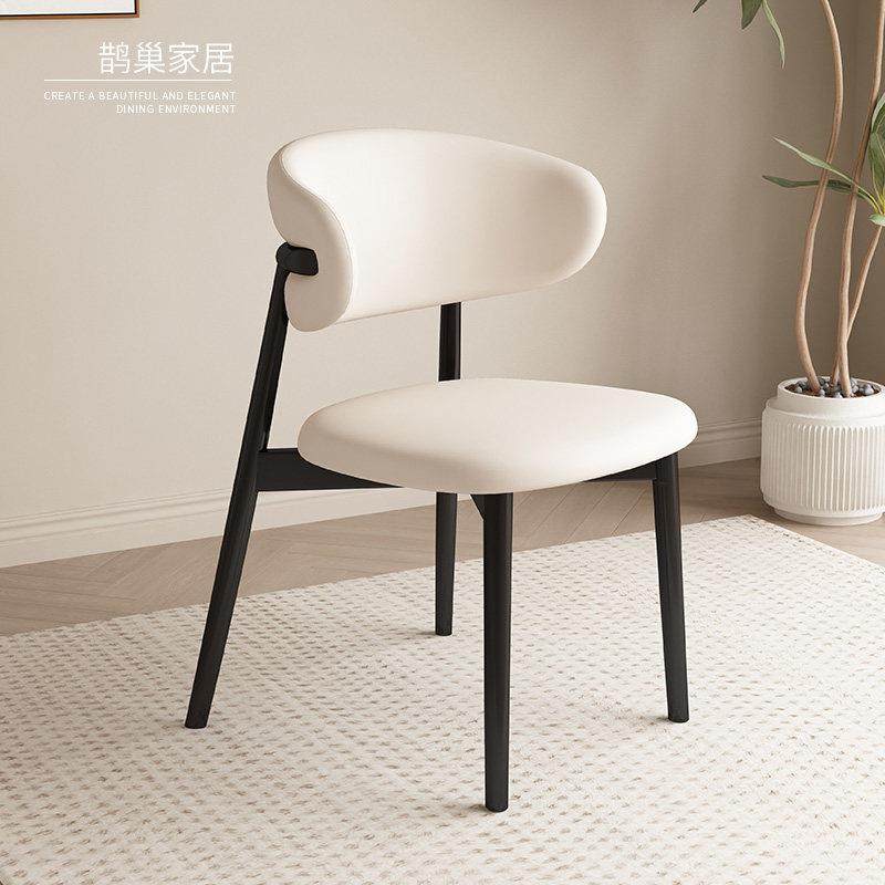 实木餐椅现代家用轻奢餐桌椅凳子高级感酒店咖啡厅书桌椅餐厅椅子