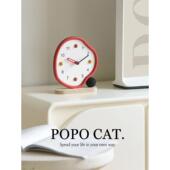 现代简约客厅桌面摆件家居装 饰品钟表电视柜摆台式 时钟高级感座钟