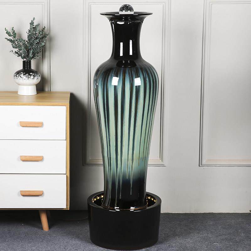 落地式流水喷泉花瓶装饰品陶瓷家居配件现代简单加湿器客厅会所装,家居饰品,装饰摆件,淘宝优惠券,粉丝福利购,淘宝优惠卷