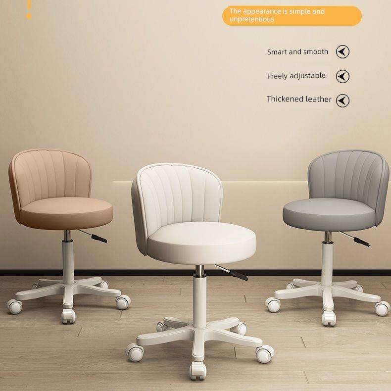 美容美发凳子滑轮美容院专用大工凳圆凳理发店发廊美甲升降旋转椅