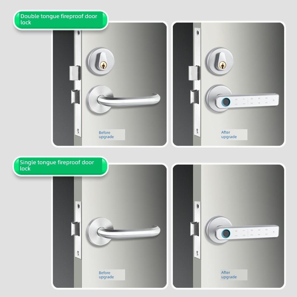 防火门锁修改指纹锁家庭通道智能锁办公室密码锁室内防火门电子锁