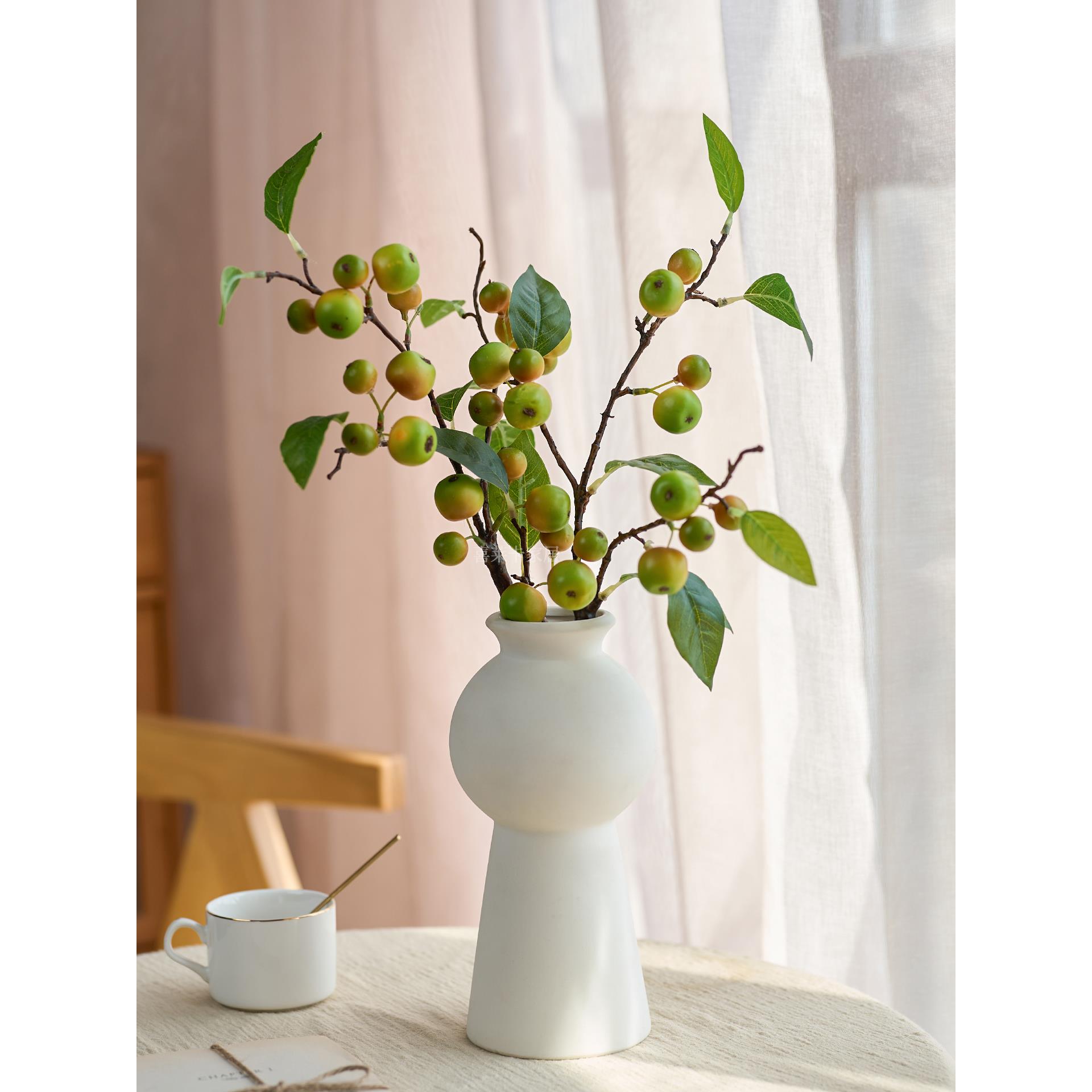 家居风简约彷真花假花摆设插花陶瓷花瓶摆件客厅餐桌装饰绿植花束