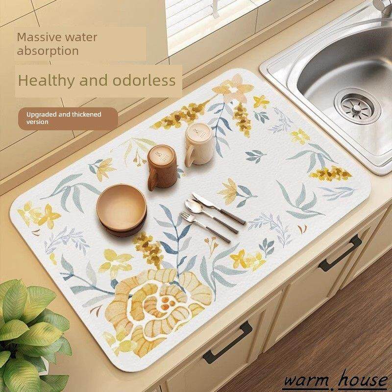 暖厨房排水垫硅藻泥台面吸水垫咖啡机茶几防烫可洗盘子桌垫,居家布艺,餐垫,淘宝优惠券,粉丝福利购,淘宝优惠卷