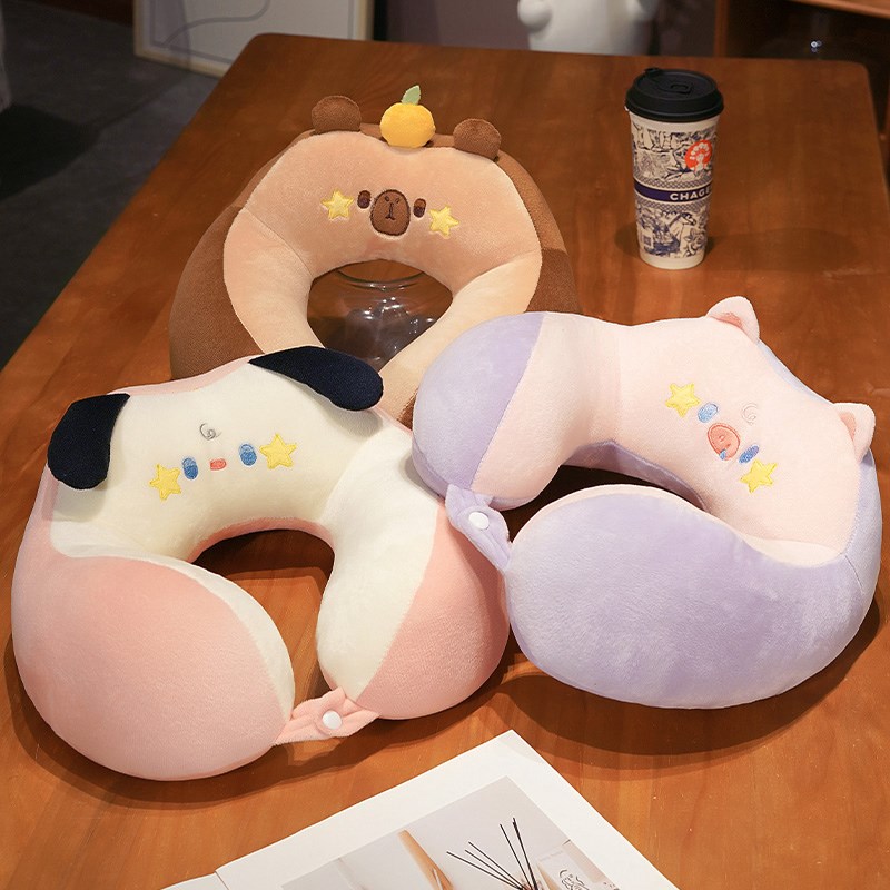 U型枕卡通护颈枕飞机旅行头枕便携坐车用学生u形颈椎午睡脖枕靠垫