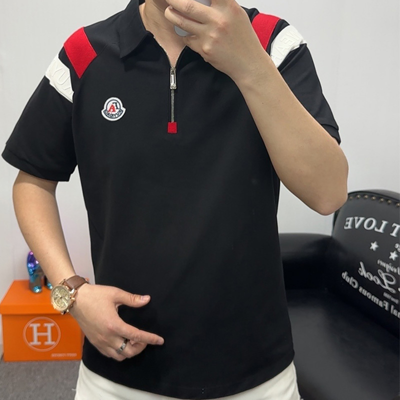 新款男士POLO衫短袖高端品牌痞帅风轻奢高级感美式时尚潮流T恤衫