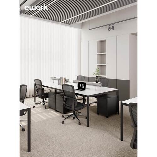 Ework办公家具Staff Desk Simple Screen工作站2/4/6四人办公桌椅