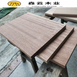 刚果沙比利原木木料牌匾雕刻DIY薄片台面木方规格料隔板大板定制