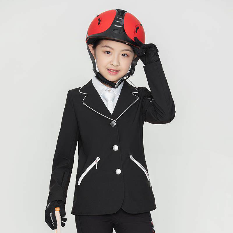 高弹透气儿童马术骑士服 男女通用西装式马术比赛服