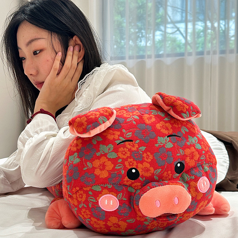 三层纱猪抱枕长条枕女床上夹腿睡觉枕头宿舍靠枕侧睡抱睡床头靠垫
