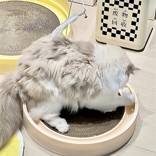 猫抓板带球猫爪板窝猫窝一体不掉屑磨爪瓦楞纸猫抓盆立式猫玩具