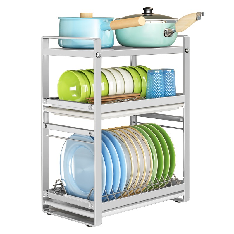 窄款碗架厨房置物架304不锈钢碗碟收纳架台面碗盘碗筷沥水晾碗架