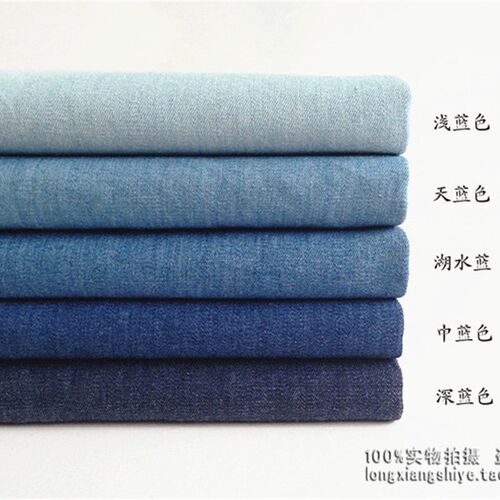 夏季柔软薄料水洗牛仔布料面料纯色衣服服装布料衬衫裙子布料