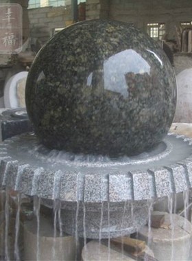 厂家供应大型石雕喷泉 大理石水转球景H观流水 花岗岩转水球喷泉