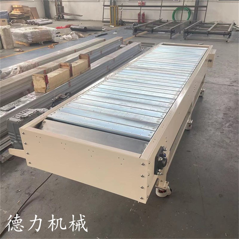 电视组装生产g线动力链板线直行平板输送机金属传送带自动化输送