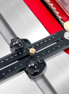 黑色切割限位靠山 台锯倒装滚轮快速切割限位靠山工作台切割辅助