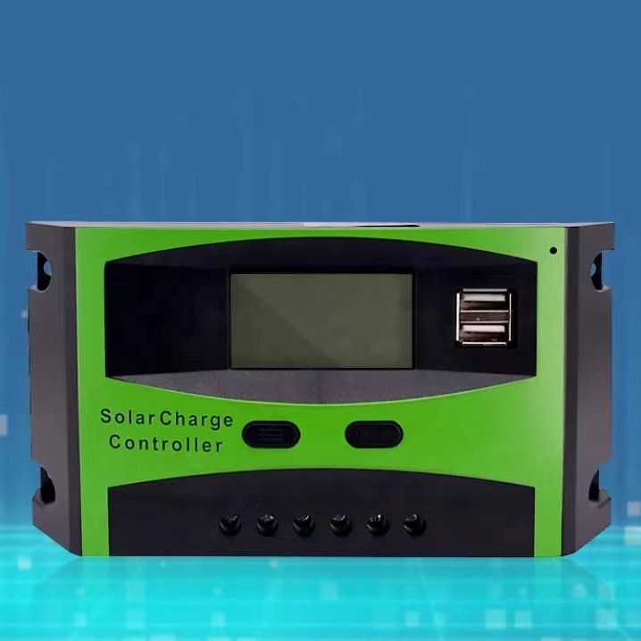 太阳能控制器12v智能光伏PWM自动稳压器系统连磷酸锂电通用控制器