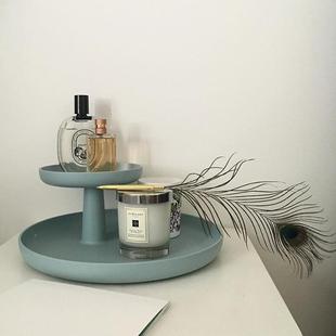 经盘典约双层可旋转果简盘桌创意面NJE水果设计感珠光晚餐浪漫托