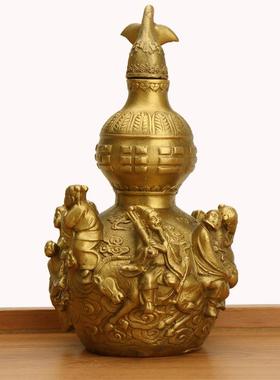 杨记铜八仙葫芦铜芦铜摆件铜器家居厅工艺品0117八仙葫客葫芦