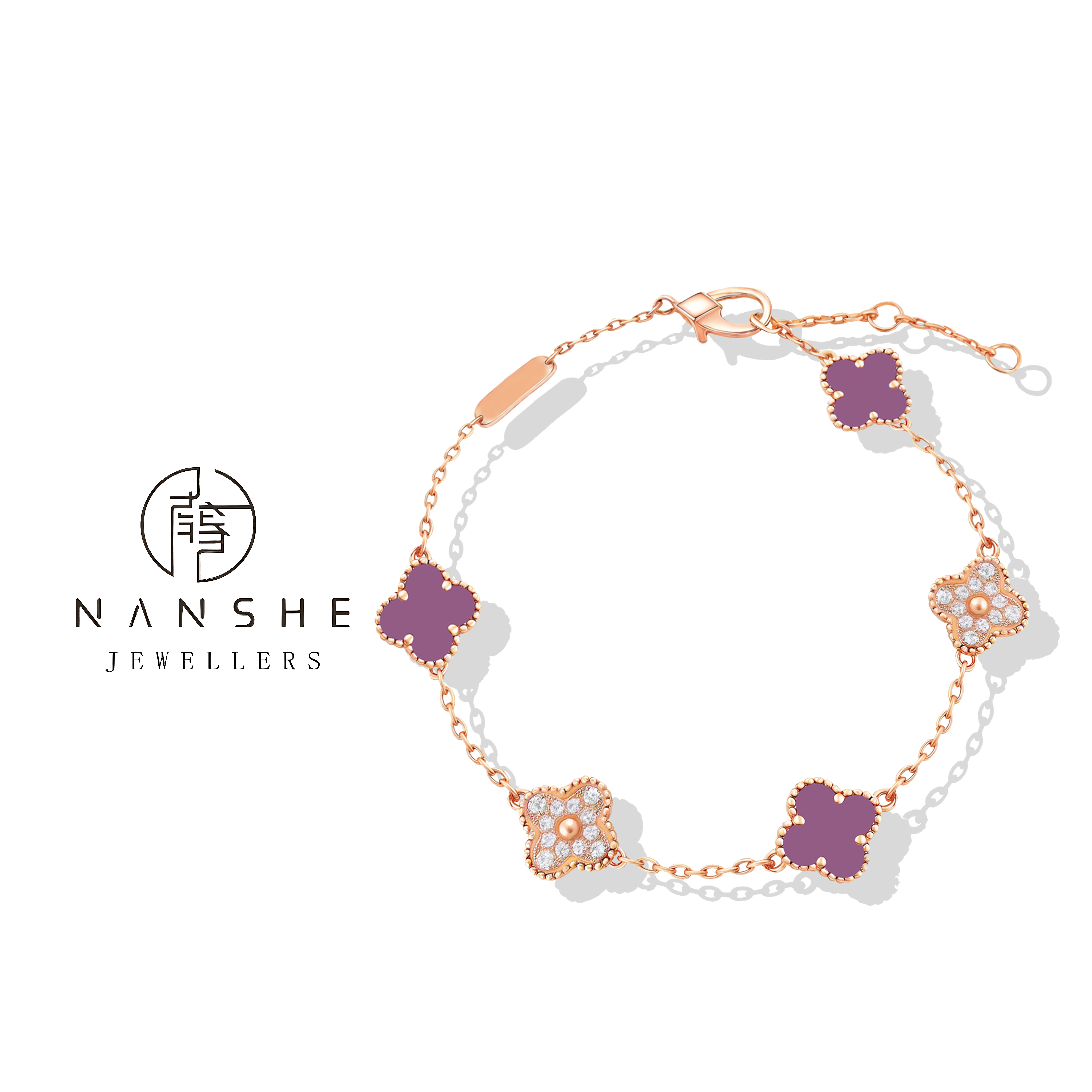 NANSHE/南奢 四色迷你五花四叶草手链 L1171