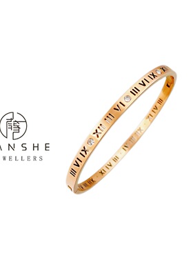 合金NANSHE/南奢 铜合金 M罗马手镯时尚百搭L29