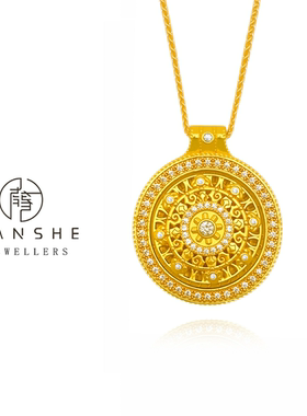 NANSHE/南奢 时尚轻奢古法罗盘项链L1153