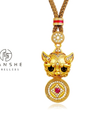 NANSHE/南奢 新中式古法貔貅项链轻奢经典时尚