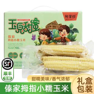 西双版纳傣家拇指小玉米礼盒云南迷你黑糯白糯袖珍玉米顺丰