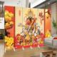 财神到恭喜发财福禄寿中式 玄关房间卧室家用 折叠屏风隔断客厅时尚