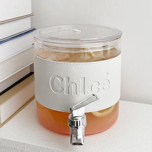 ins调酒桶果汁饮料桶大容量耐高温家用带龙头带杯子凉水壶喝水杯