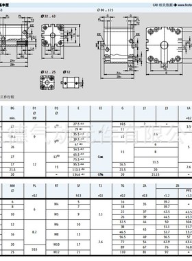 紧凑薄型气缸AeDN63/80/100/1255/10/15/20/25/30/35/40/45/50
