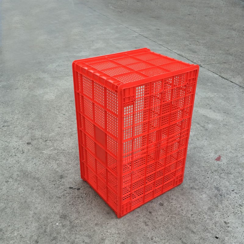 1米周转筐 红色塑胶框 大网眼塑料周转K筐 红色塑料筐 PE料