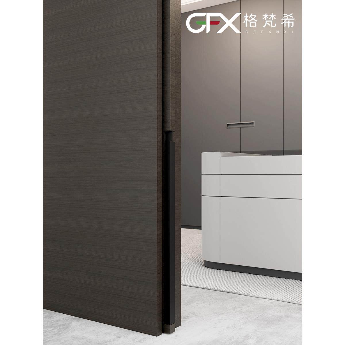 重型推拉门窄边拉手木门内嵌式口袋移门五金把手加厚防撞加长扣手