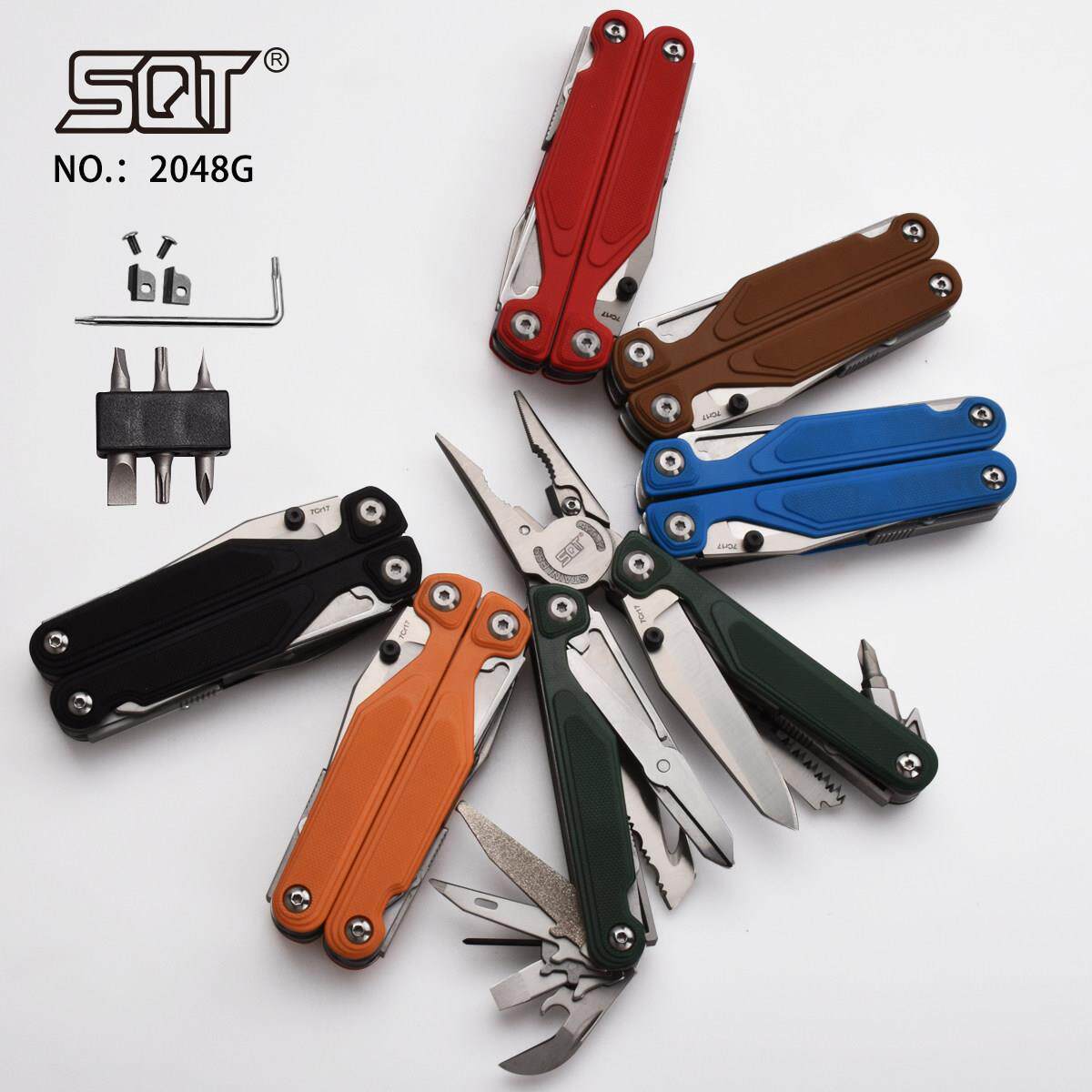 SQT顺全新品2048G多功能组合工具折叠钳子日用户外装备G10手柄