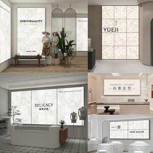 杜邦纸灯箱高级感服装店美容院理发工作室前台背景墙发光广告招牌