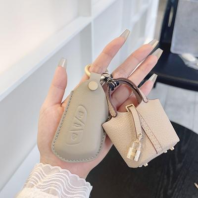 福斯Golf8钥匙套凌渡id3id4包揽巡id.6揽境id.7途昂X真皮壳女扣