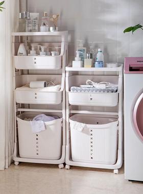日本晾衣篮家用浴室储物架浴室高端落地晾衣篮晾衣架晾衣篮工艺品