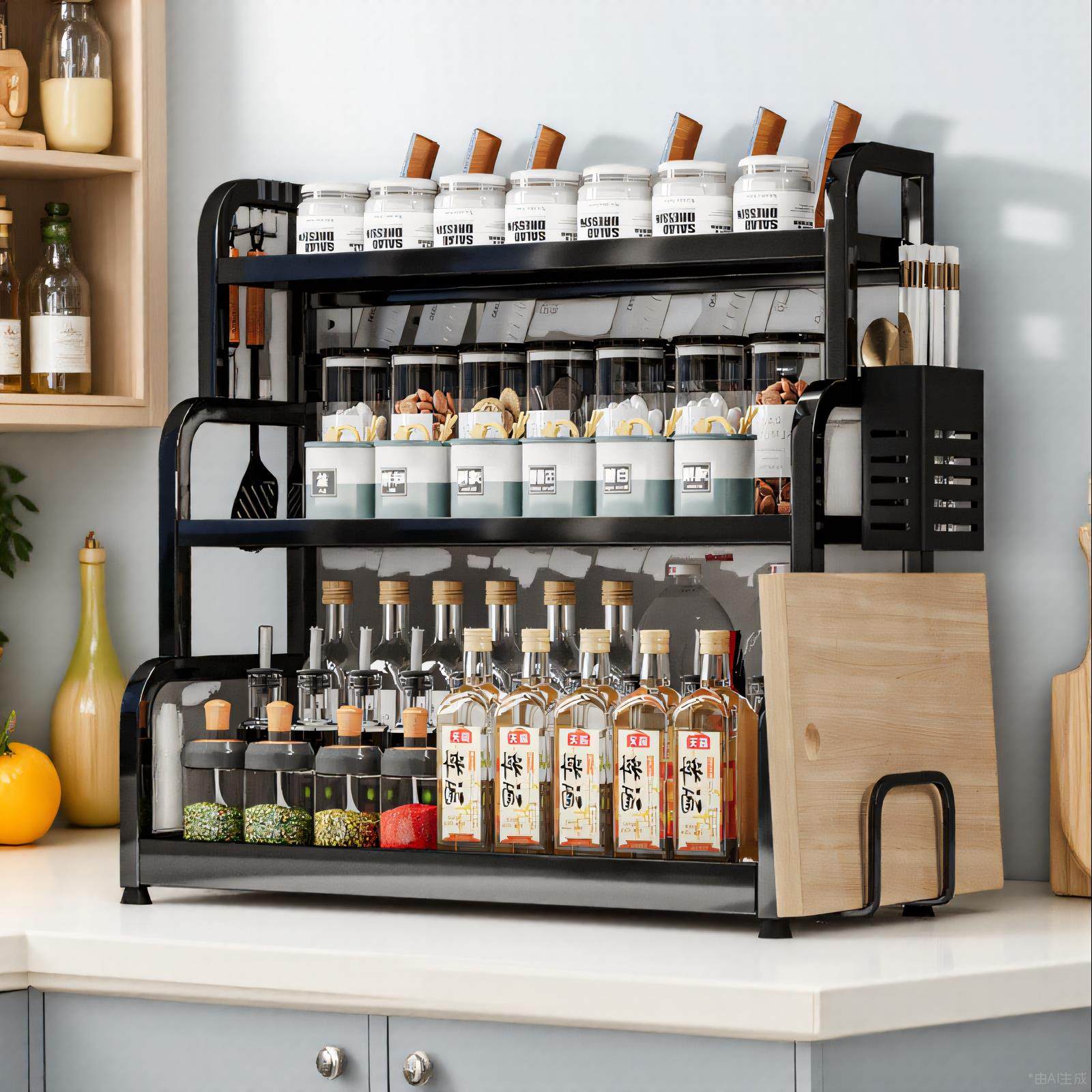 调料品置物架厨房调料架多层收纳层架多功能台面收纳层架子家用墙,收纳整理,整理架/置物架/收纳架,淘宝优惠券,粉丝福利购,淘宝优惠卷