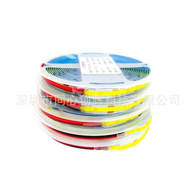 12V 24VCOB软灯带8mm自粘LED柔性灯条家装亮化珠展柜顶厨衣柜酒柜