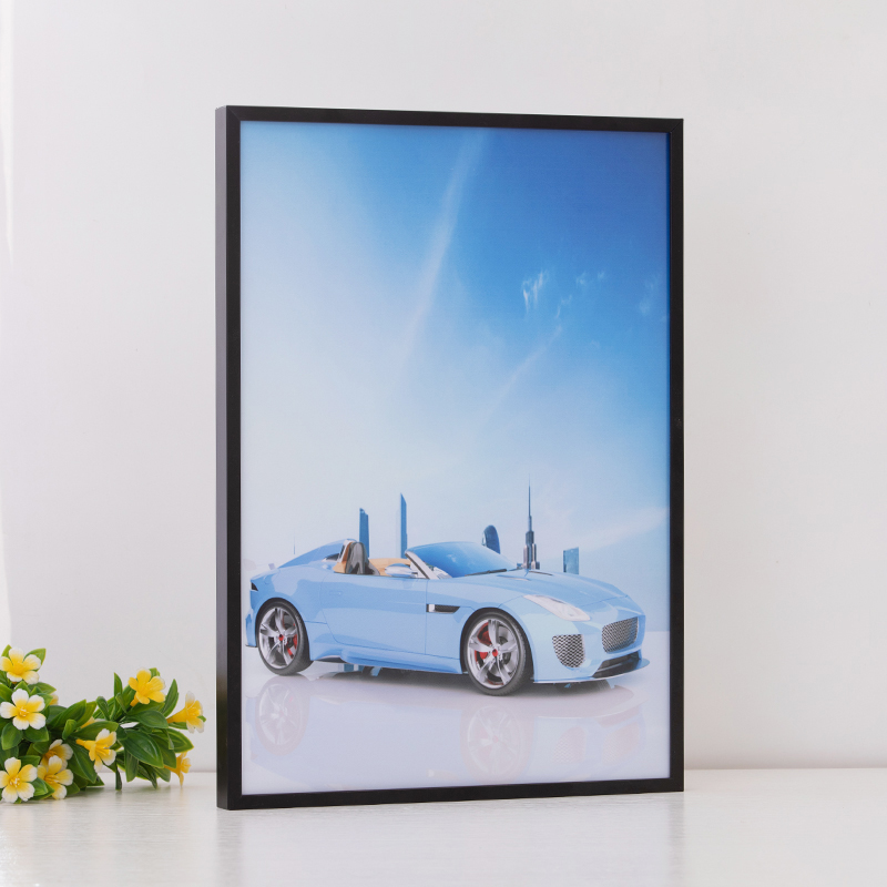前开启式海报框磁吸相框铝合金画框电梯广告框展板挂墙免拆可定制