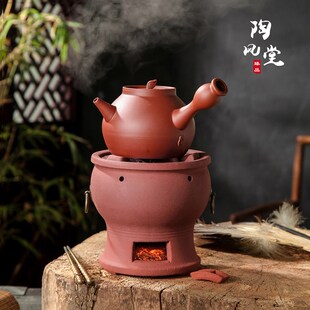 潮州砂铫煮茶壶侧把m壶玉书煨红泥橄榄炭炉烧水响盖壶电陶炉泡茶