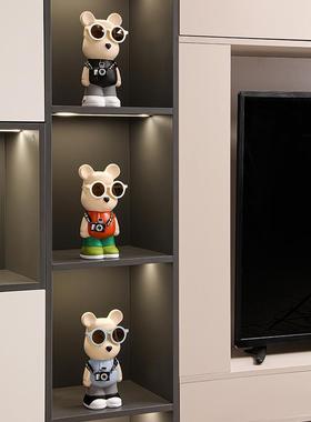 轻奢高档暴力熊存钱罐摆件客厅电视柜酒柜家居装饰品2024新款男孩