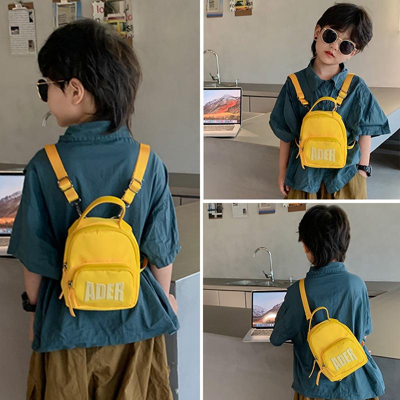 男童迷你小背包儿童时尚字母双肩包轻便出游斜挎包女童宝宝单肩包